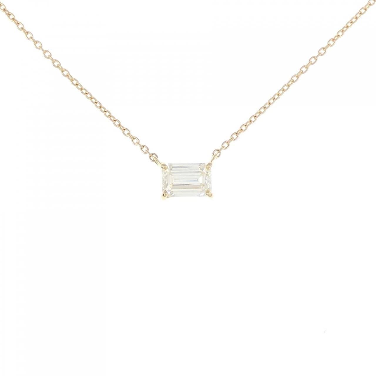 [Remake] K18YG Diamond necklace 0.644CT L VVS2 emerald cut