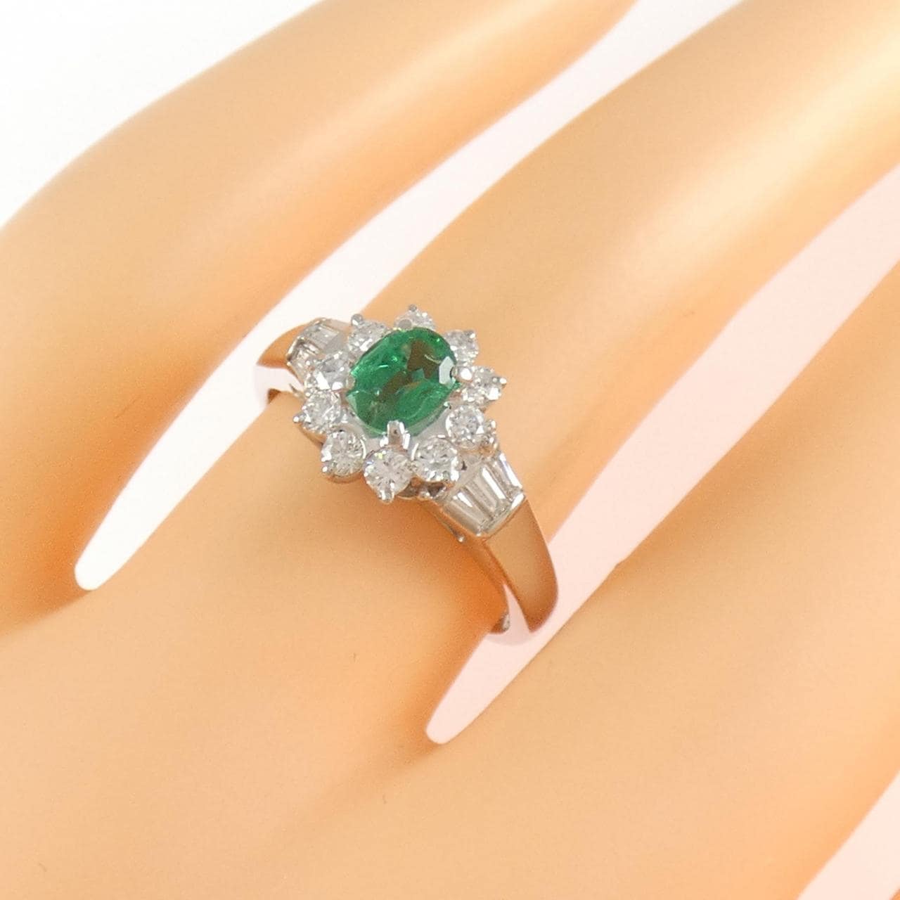 PT900 エメラルド リング 0.41CT