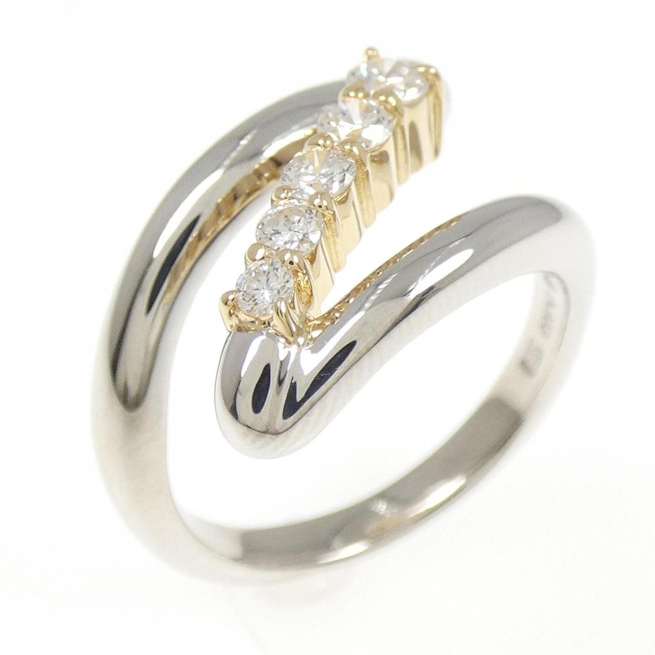 PT900/K18YG ダイヤモンド リング 0.32CT