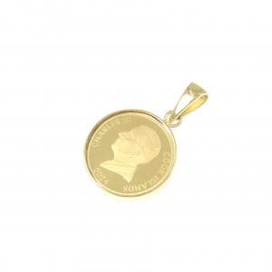 K18YG(枠) コイン ペンダント