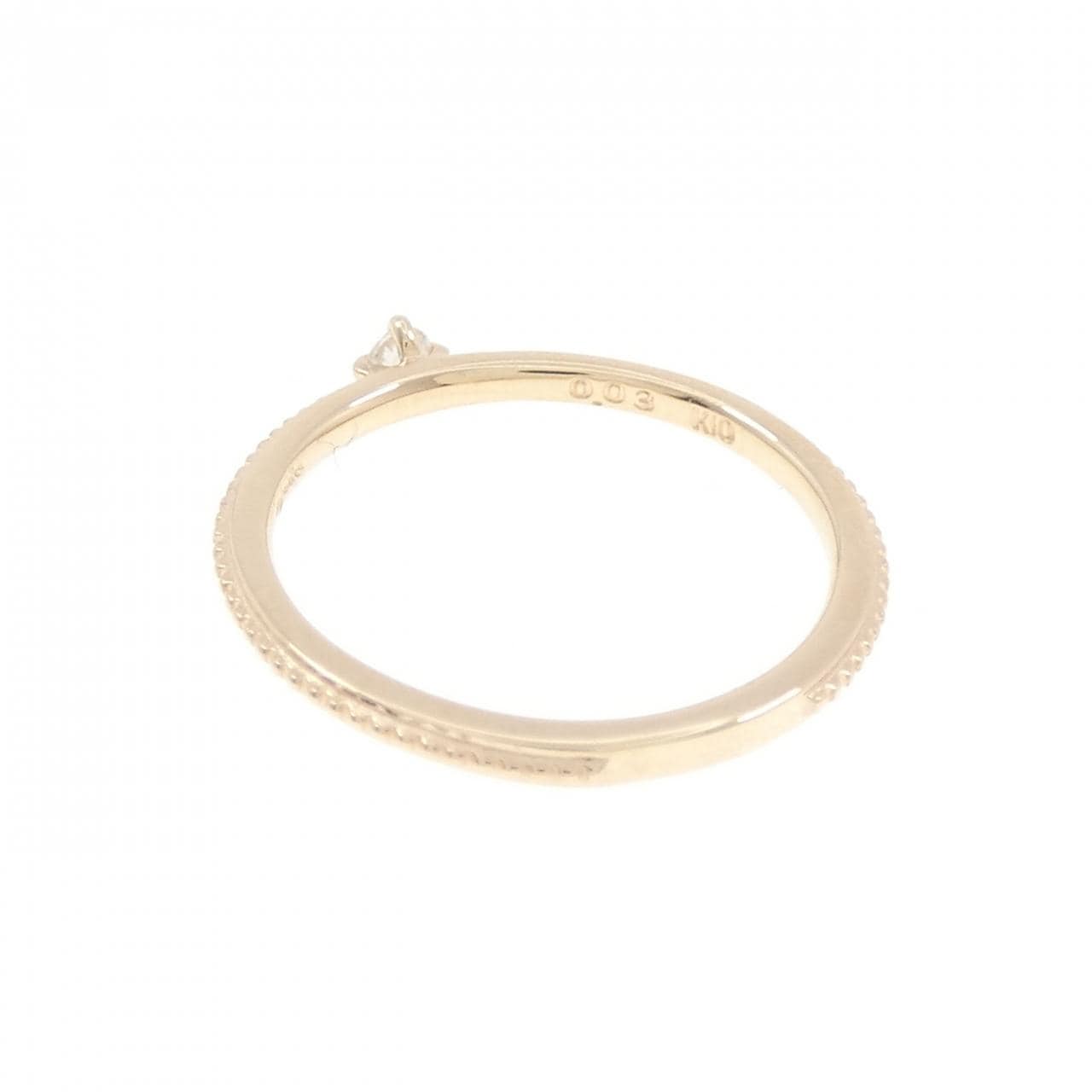 アガット ダイヤモンド ピンキー リング 0.03CT