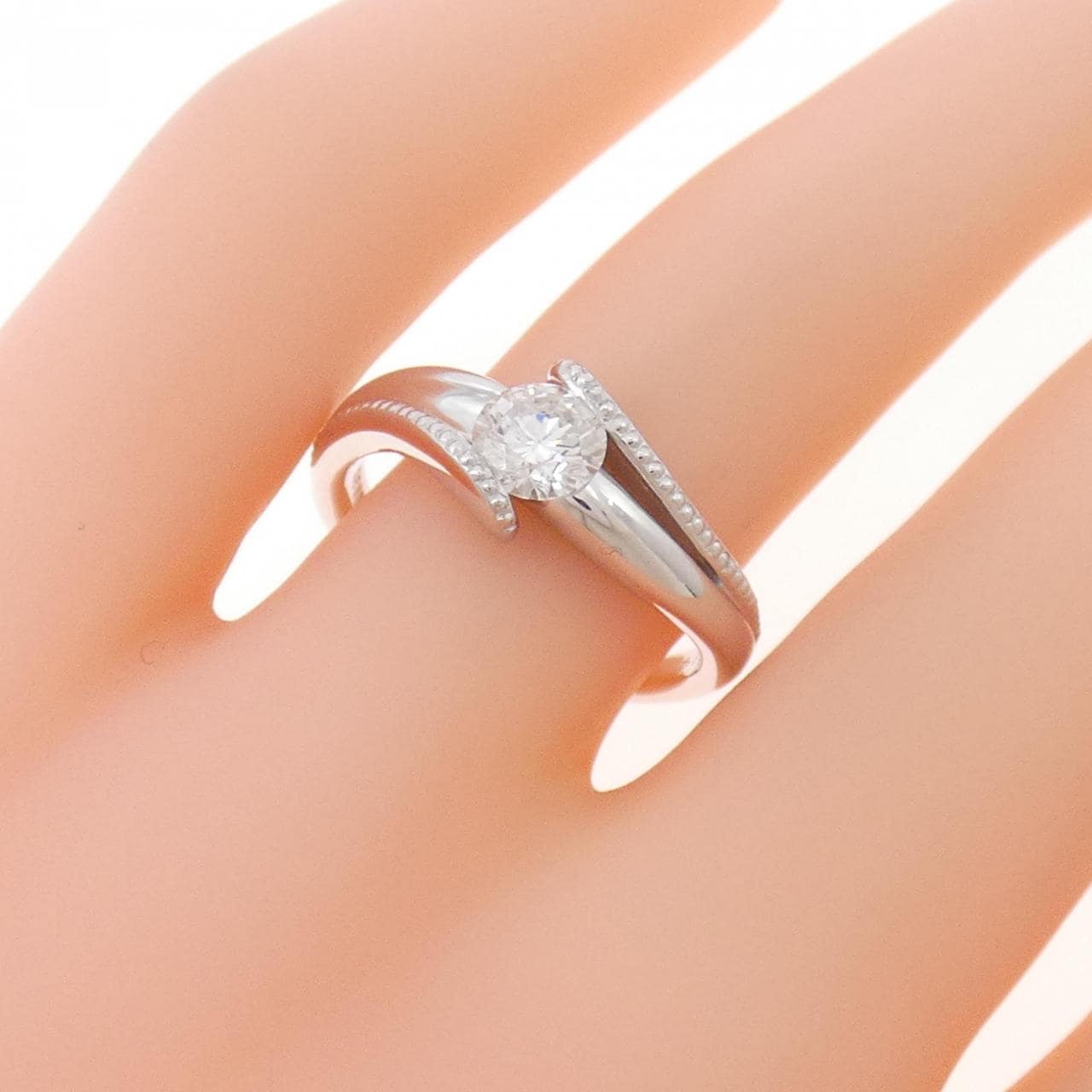 K18WG ダイヤモンド リング 0.514CT