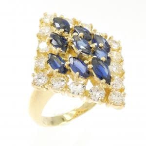 K18YG サファイヤ リング 1.24CT