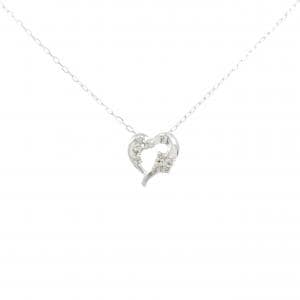 K10WG ハート ダイヤモンド ネックレス 0.04CT