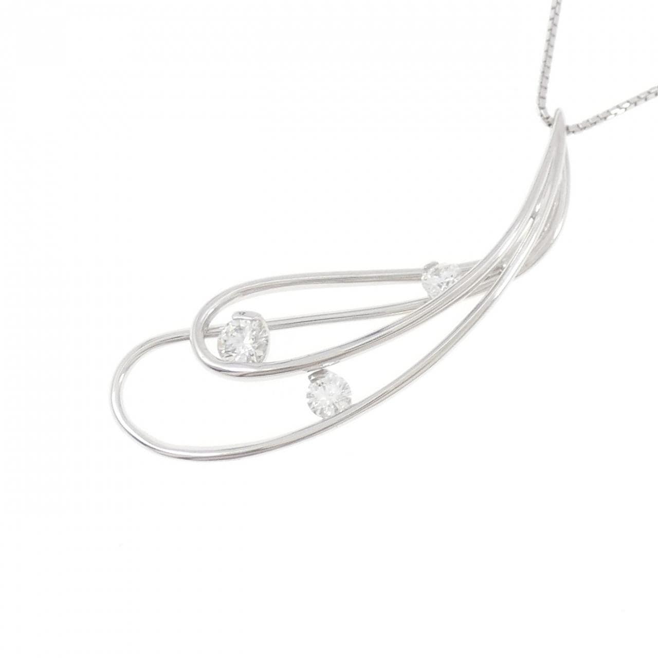 750WG ダイヤモンド ネックレス 0.30CT