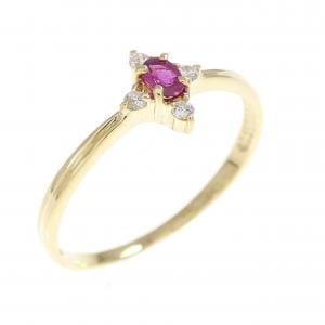 K18YG ルビー リング