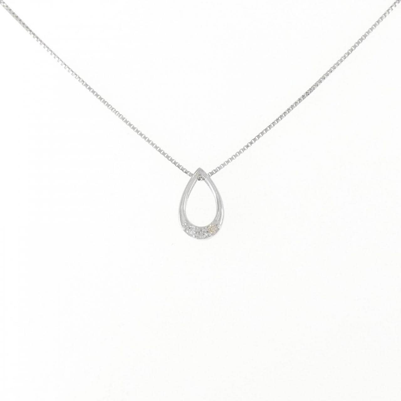 K18WG ダイヤモンド ネックレス 0.03CT
