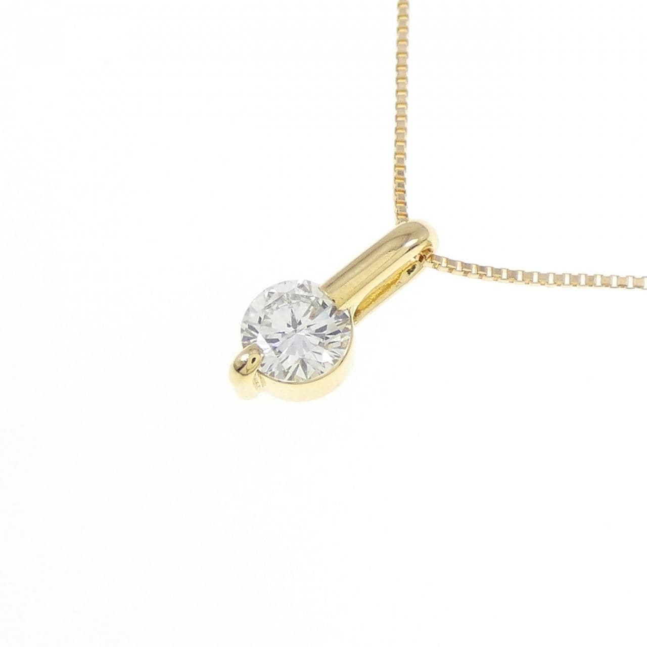 K18YG ソリティア ダイヤモンド ネックレス 0.321CT