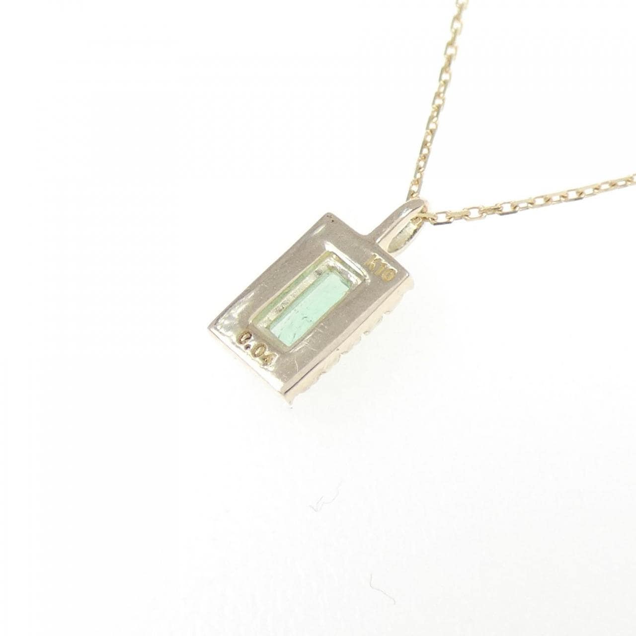 [BRAND NEW] K10YG emerald necklace