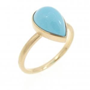 【新品】K18YG ターコイズ リング 2.44CT