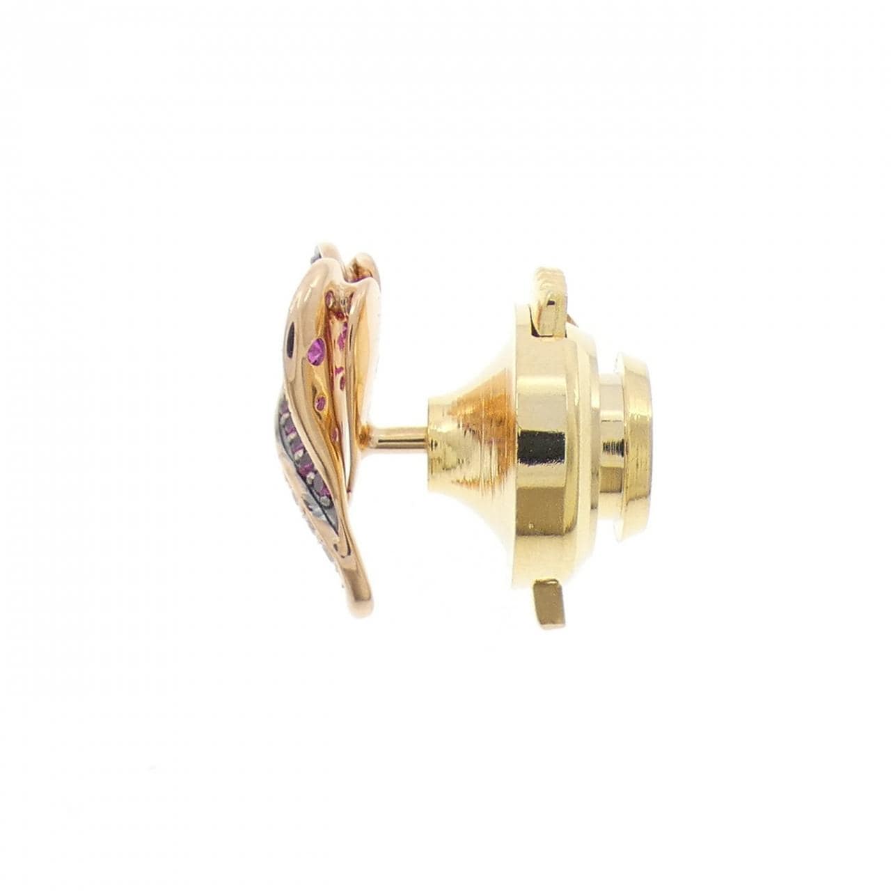 K18PG/K18BG/K18YG ハート ルビー ピンブローチ 0.32CT