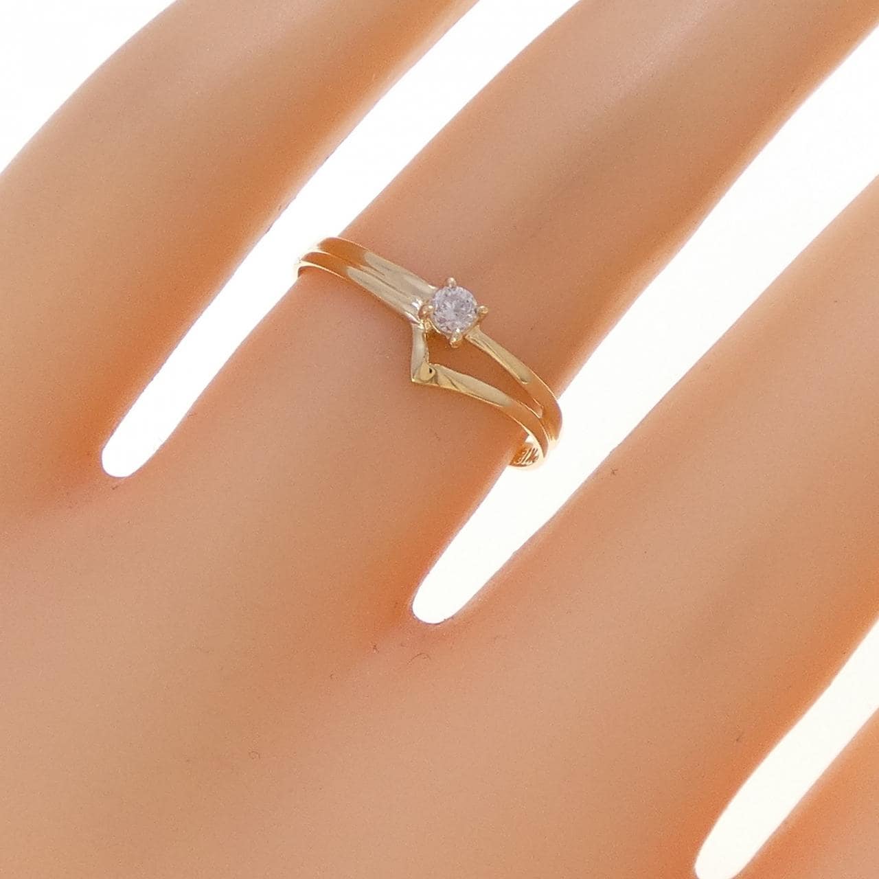 K18YG ダイヤモンド リング 0.05CT