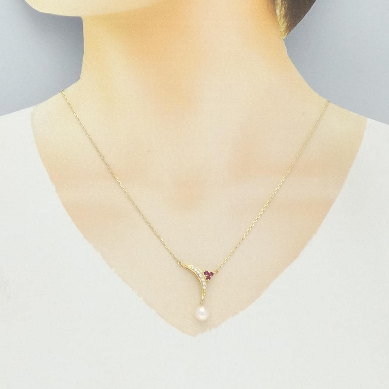 ミキモト カラーストーン ネックレス