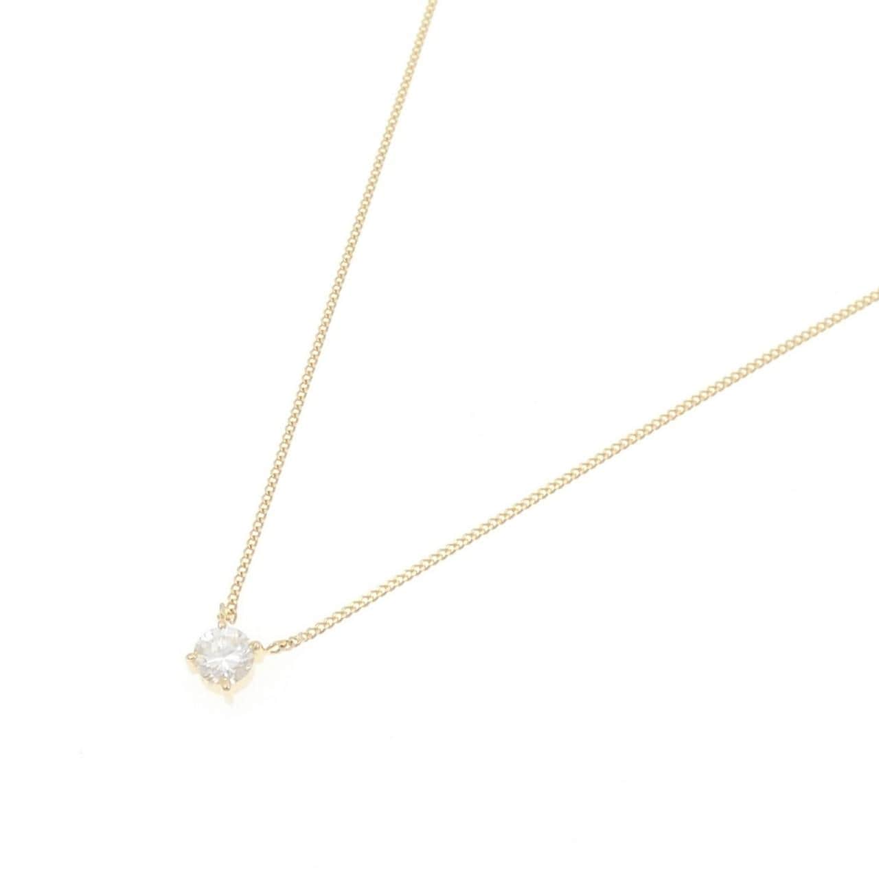 K18YG ソリティア ダイヤモンド ネックレス 0.33CT