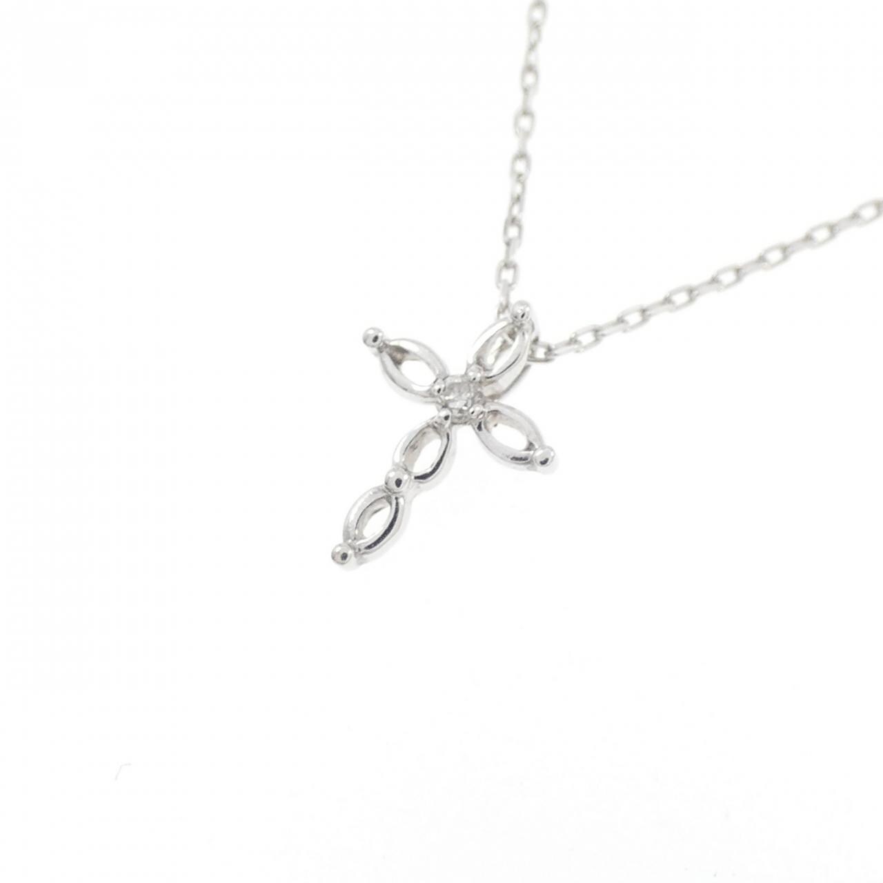 K10WG ダイヤモンド ネックレス 0.01CT