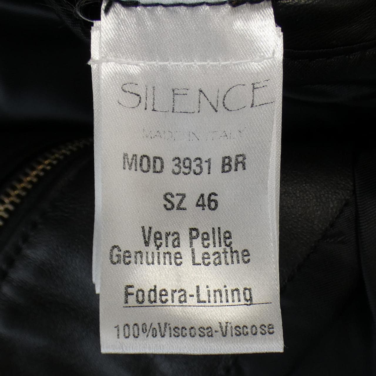SILENCE皮革骑士夹克