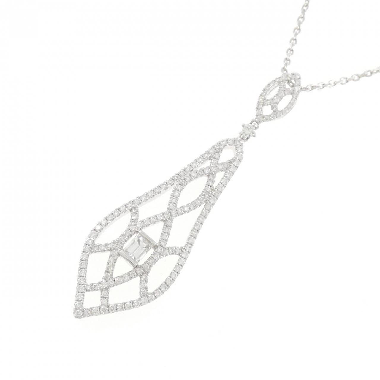 K18WG ダイヤモンド ネックレス 0.22CT