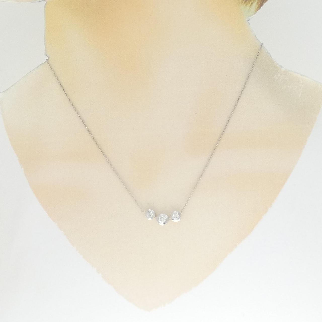 K18WG ダイヤモンド ネックレス 0.50CT