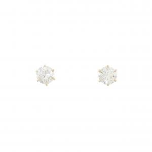 【リメイク】K18YG/ST ダイヤモンド ピアス 0.311CT 0.328CT H SI1 VG-Good