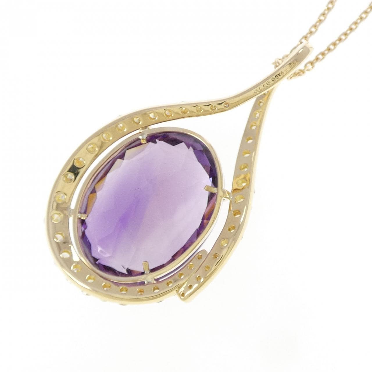 K18YG アメジスト ネックレス 26.65CT