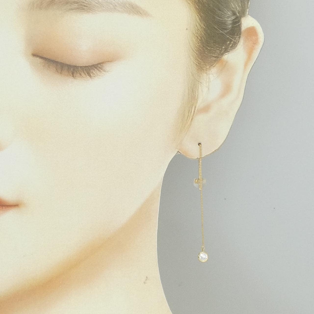 K18YG ダイヤモンド ピアス 0.41CT