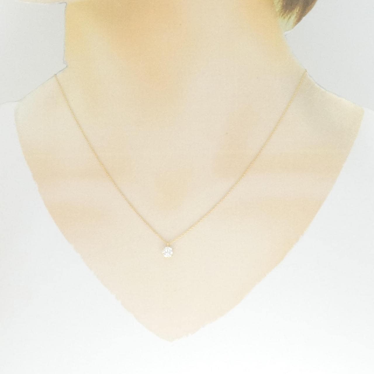 [Remake] K18YG Diamond Necklace 0.440CT G SI1 Good