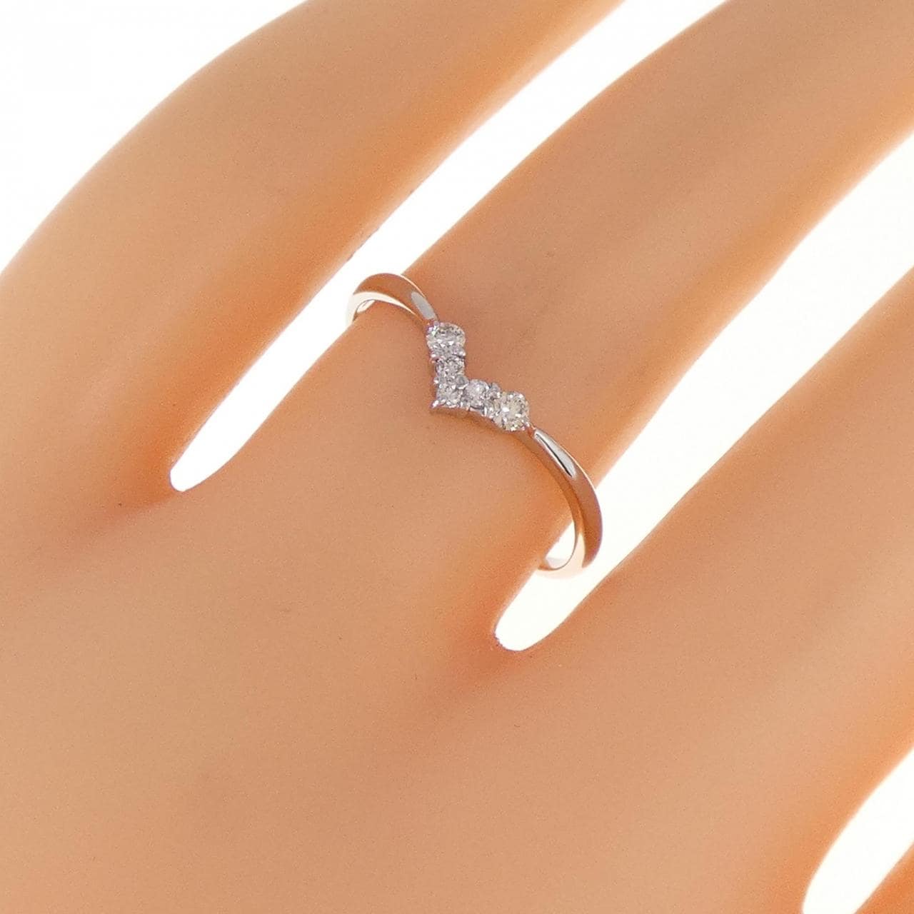 【新品】PT ダイヤモンド リング 0.08CT