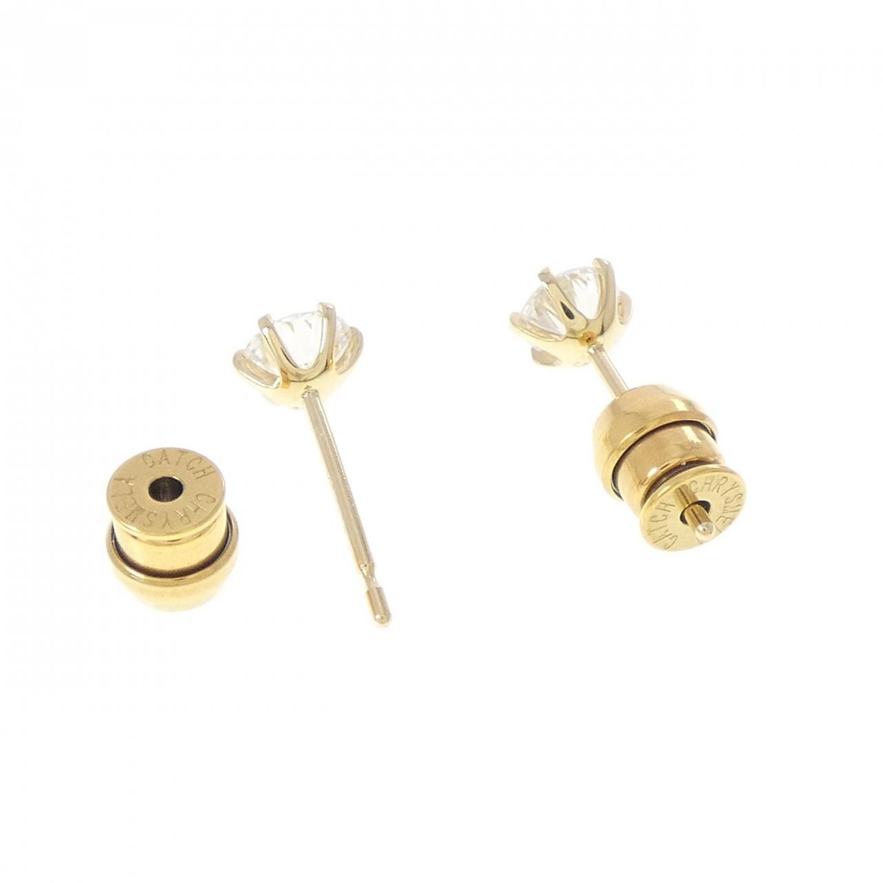 【リメイク】K18YG/ST ダイヤモンド ピアス 0.301CT 0.306CT G VS1 VG