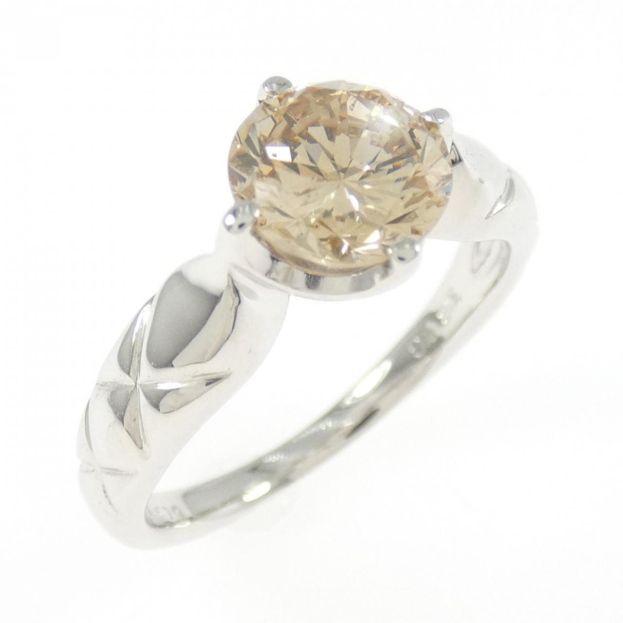 K18WG ダイヤモンド リング 1.519CT