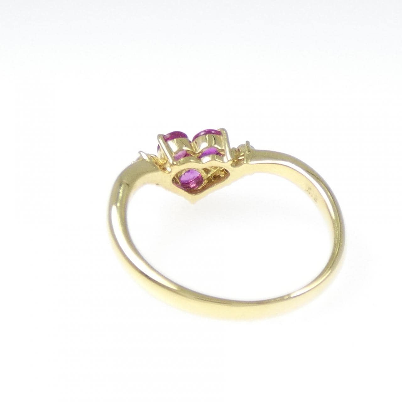 K18YG ルビー リング 0.43CT