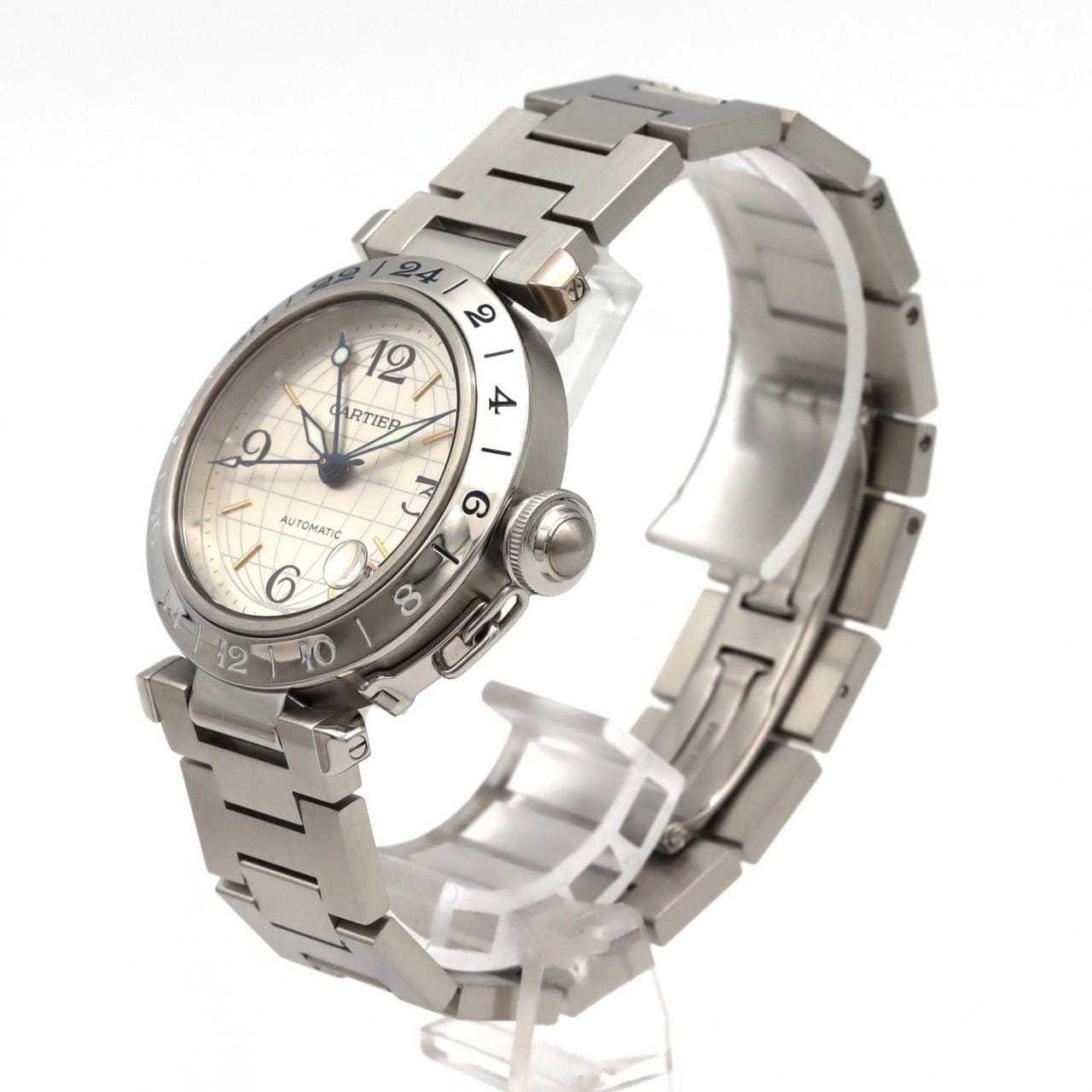 カルティエ パシャC GMT W31029M7 SS 自動巻