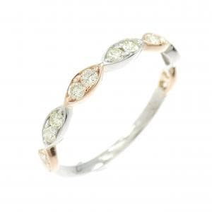 PT950/K18PG ダイヤモンド リング 0.30CT