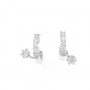K14WG ダイヤモンド ピアス 0.40CT