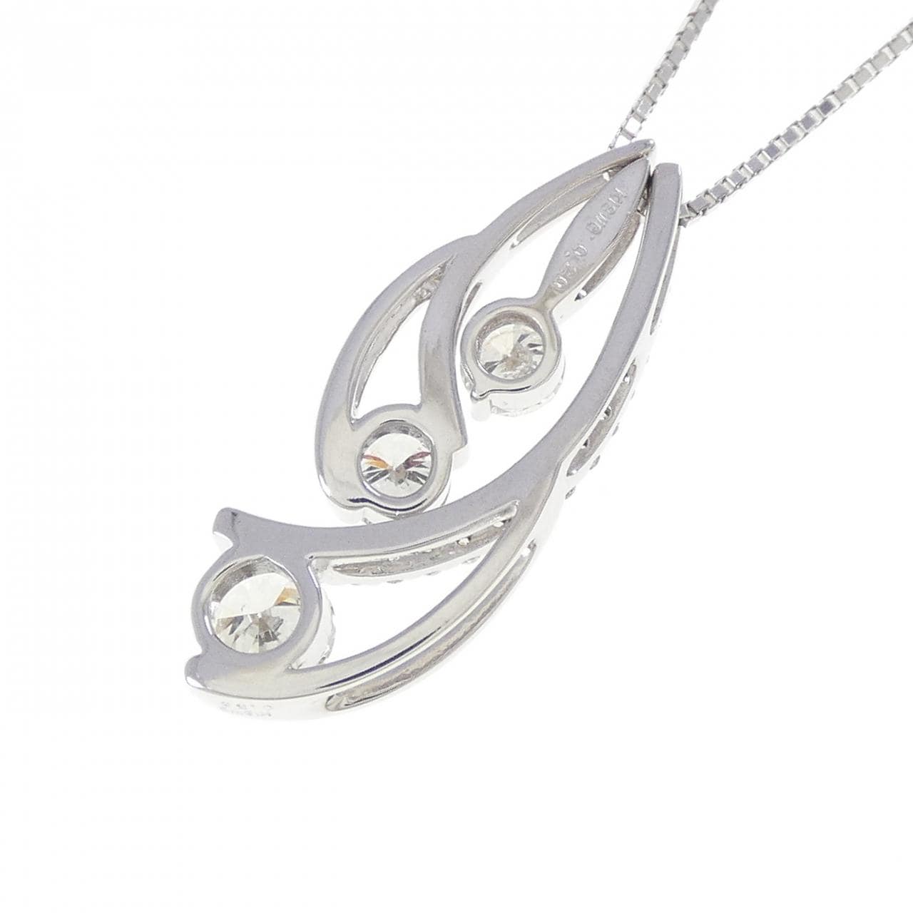 K18WG 2WAY ダイヤモンド ネックレス 1.00CT