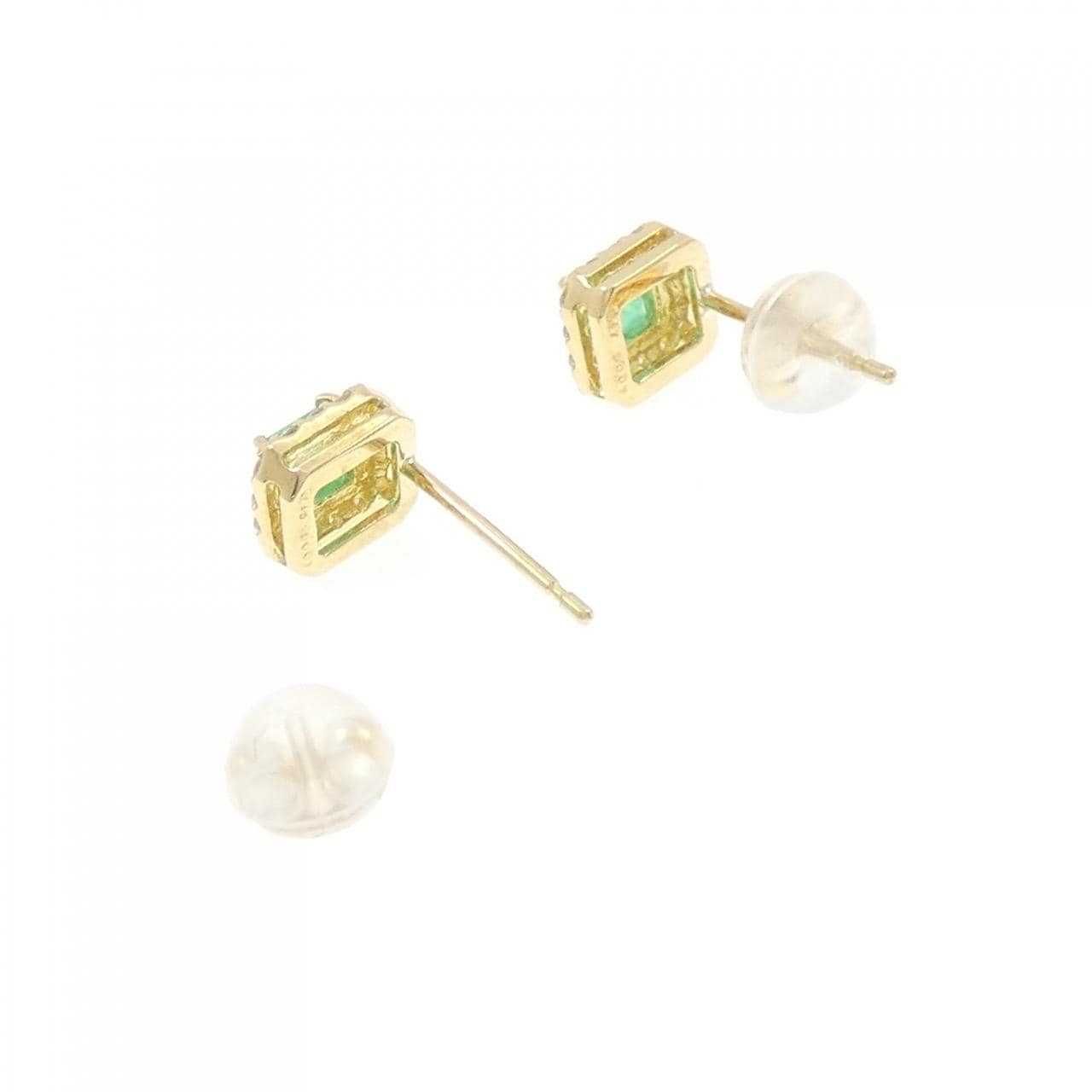 [新品] K18YG 祖母綠耳環 0.33CT