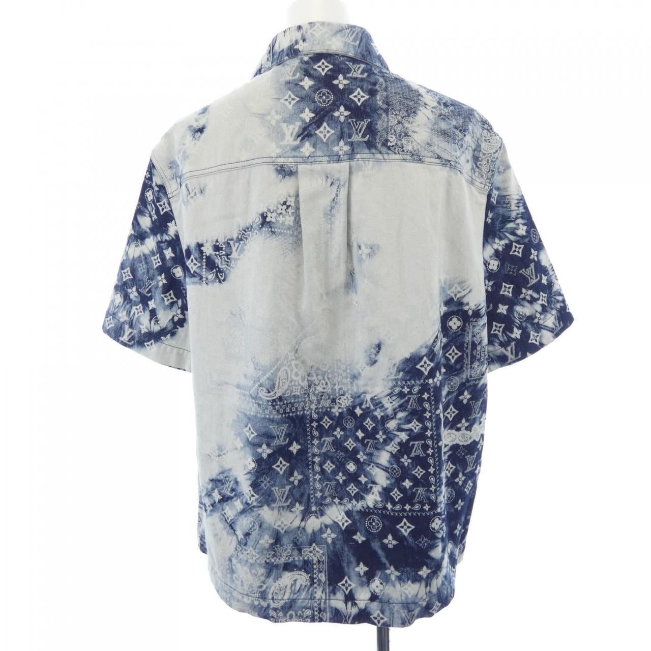 ルイヴィトン LOUIS VUITTON モノグラムバンダナショートスリーブデニムシャツ HNS17WNW2 S/Sシャツ