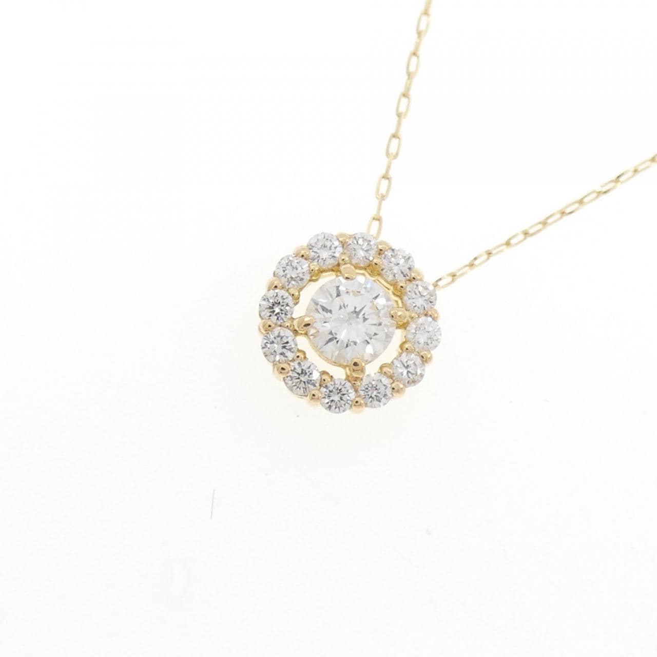 【リメイク】K18YG ダイヤモンド ネックレス 0.37CT