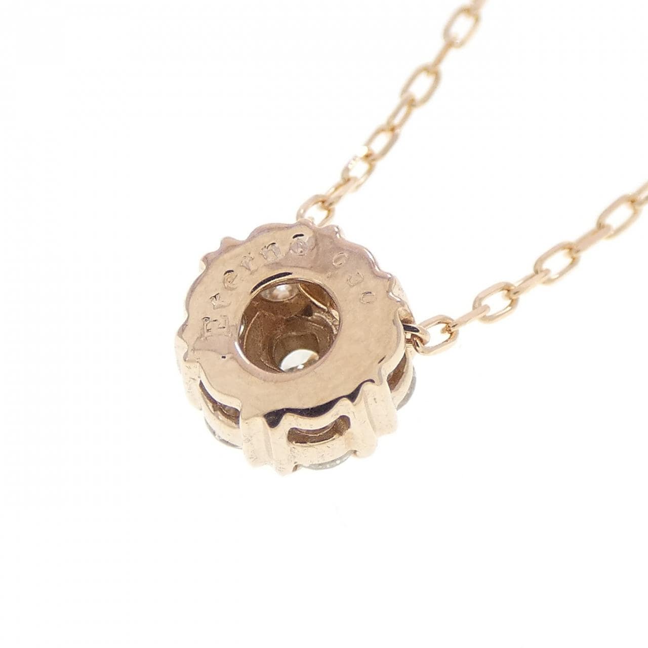 K18PG フラワー ダイヤモンド ネックレス 0.30CT