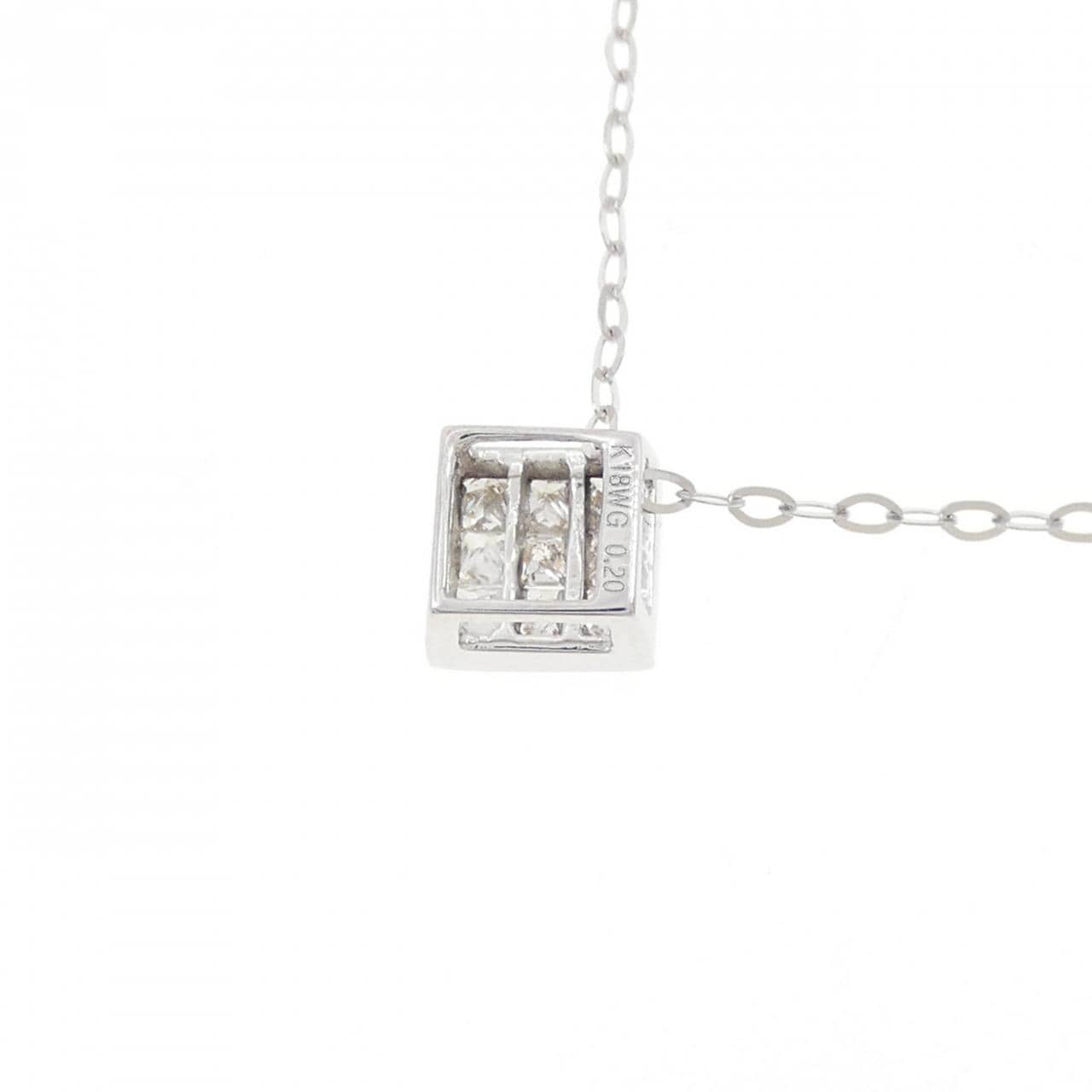 K18WG ダイヤモンド ネックレス 0.20CT