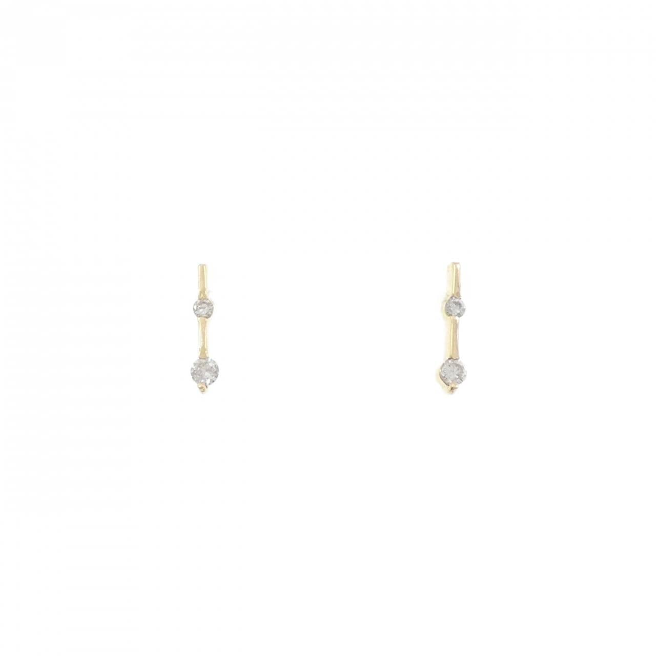 K18YG ダイヤモンド ピアス 0.06CT