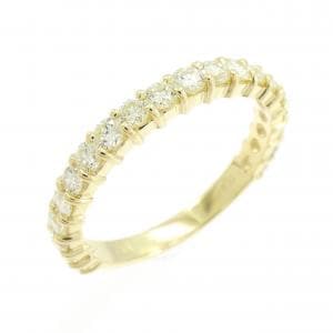 K18YG ハーフエタニティ ダイヤモンド リング 0.90CT