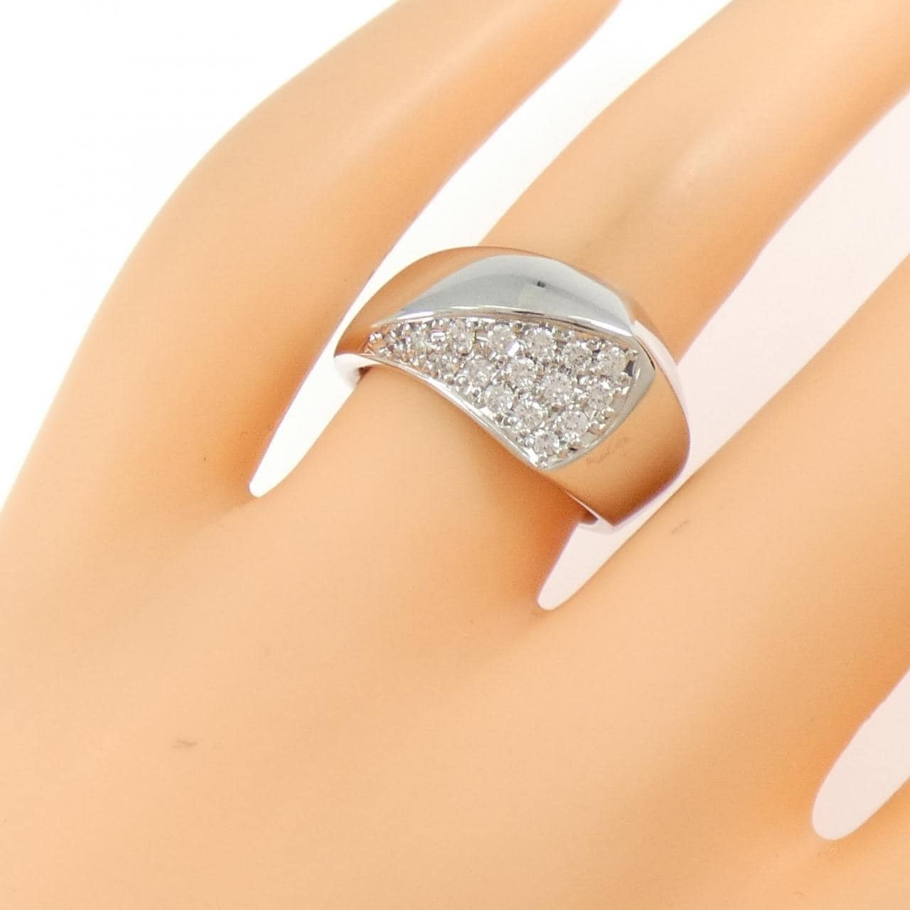 K18WG ダイヤモンド リング 0.30CT