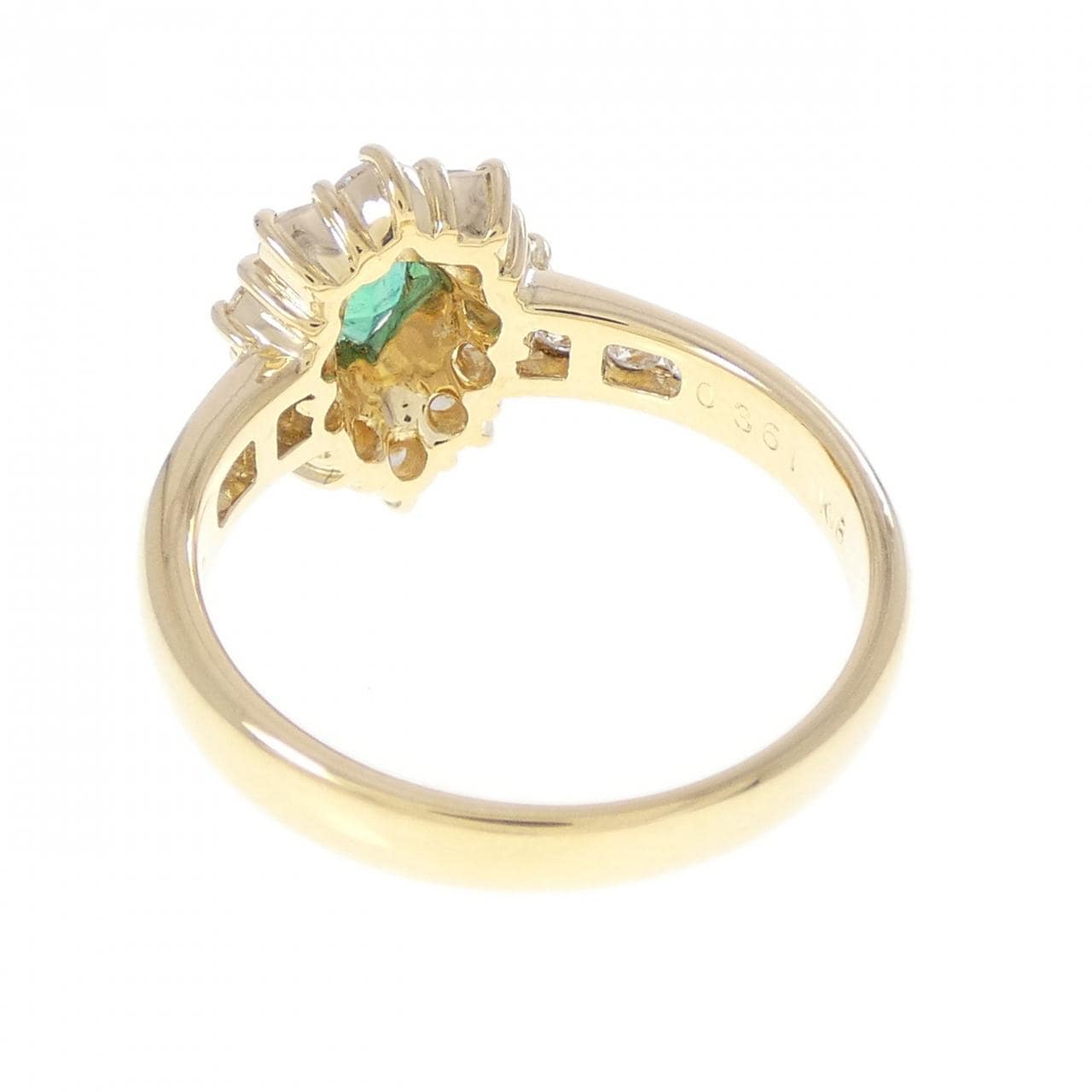 K18YG エメラルド リング 0.361CT