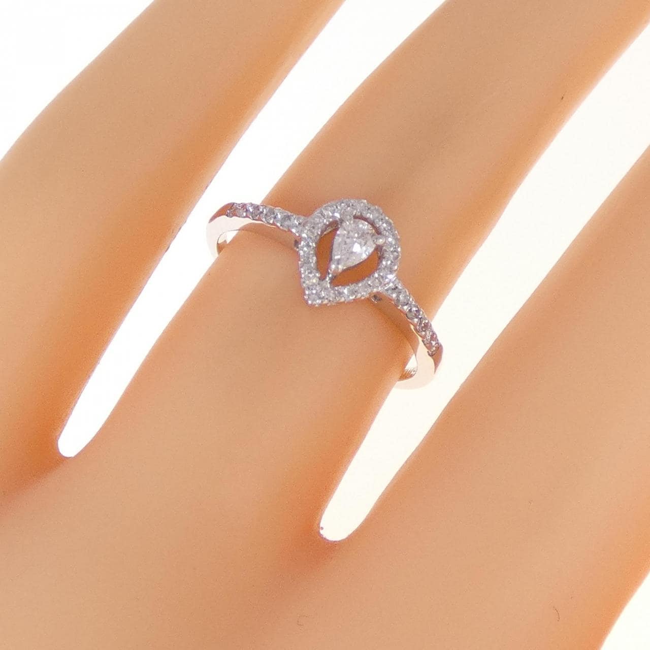K14WG ダイヤモンド リング 0.093CT