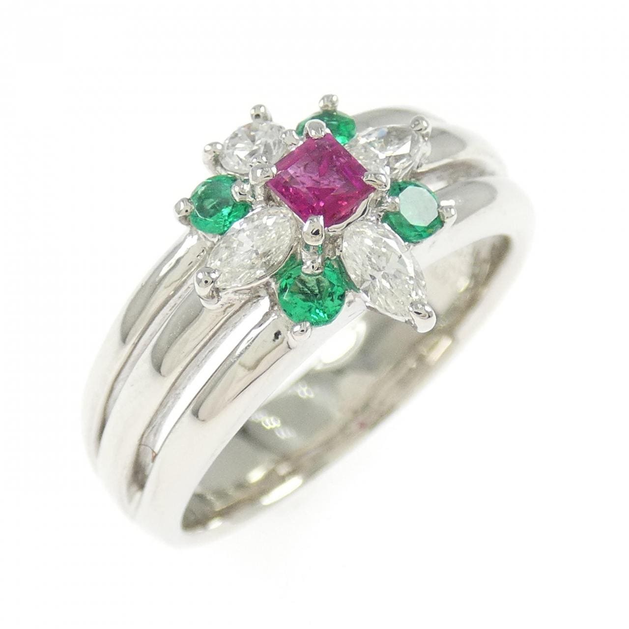 PT900 レッドベリル リング 0.10CT