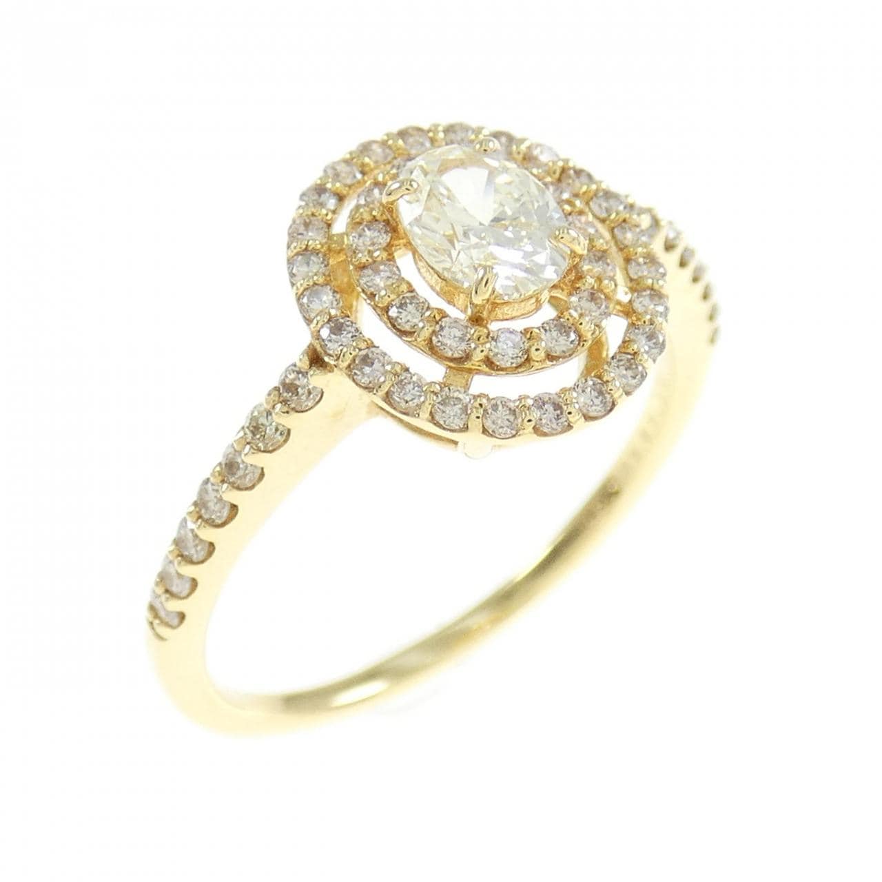 [BRAND NEW] K18YG Diamond ring 0.331CT M VVS2 oval cut