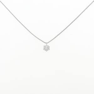 PT900/PT850 ソリティア ダイヤモンド ネックレス 0.30CT