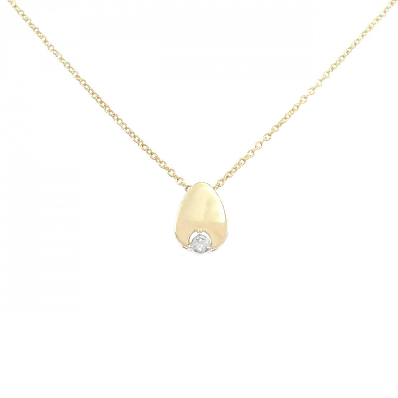 K18YG/PT ダイヤモンド ネックレス 0.10CT