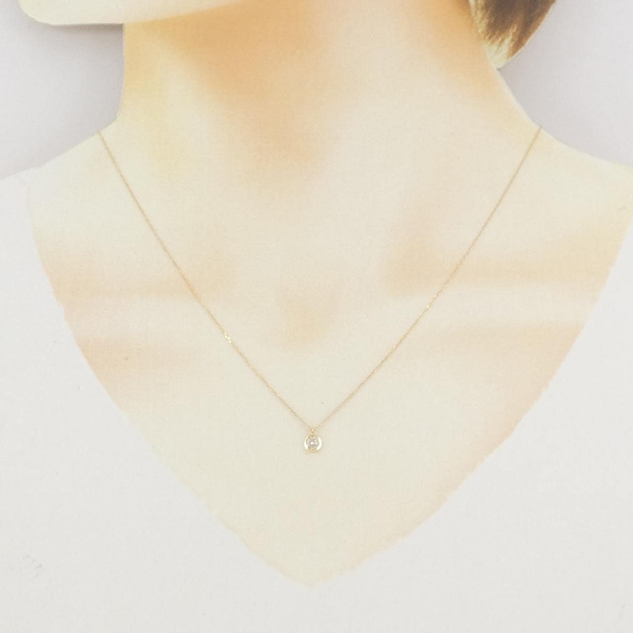 K18YG ダイヤモンド ネックレス 0.10CT