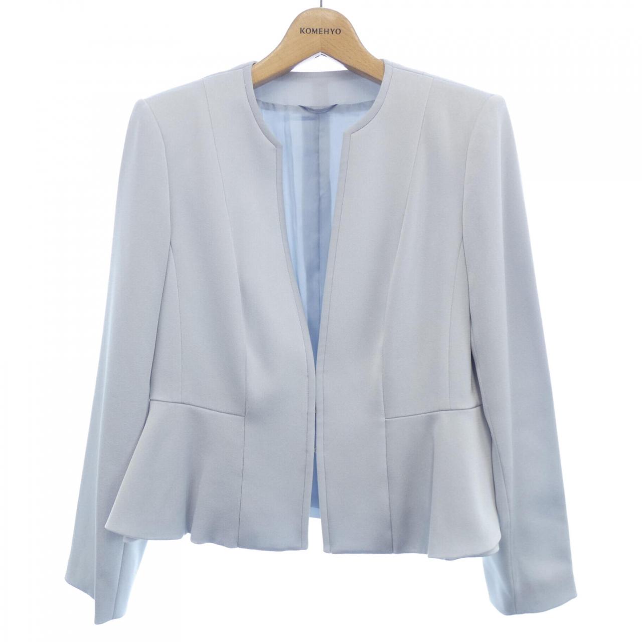 ANAYI ノーカラージャケット セール】からみノーカラーVネック